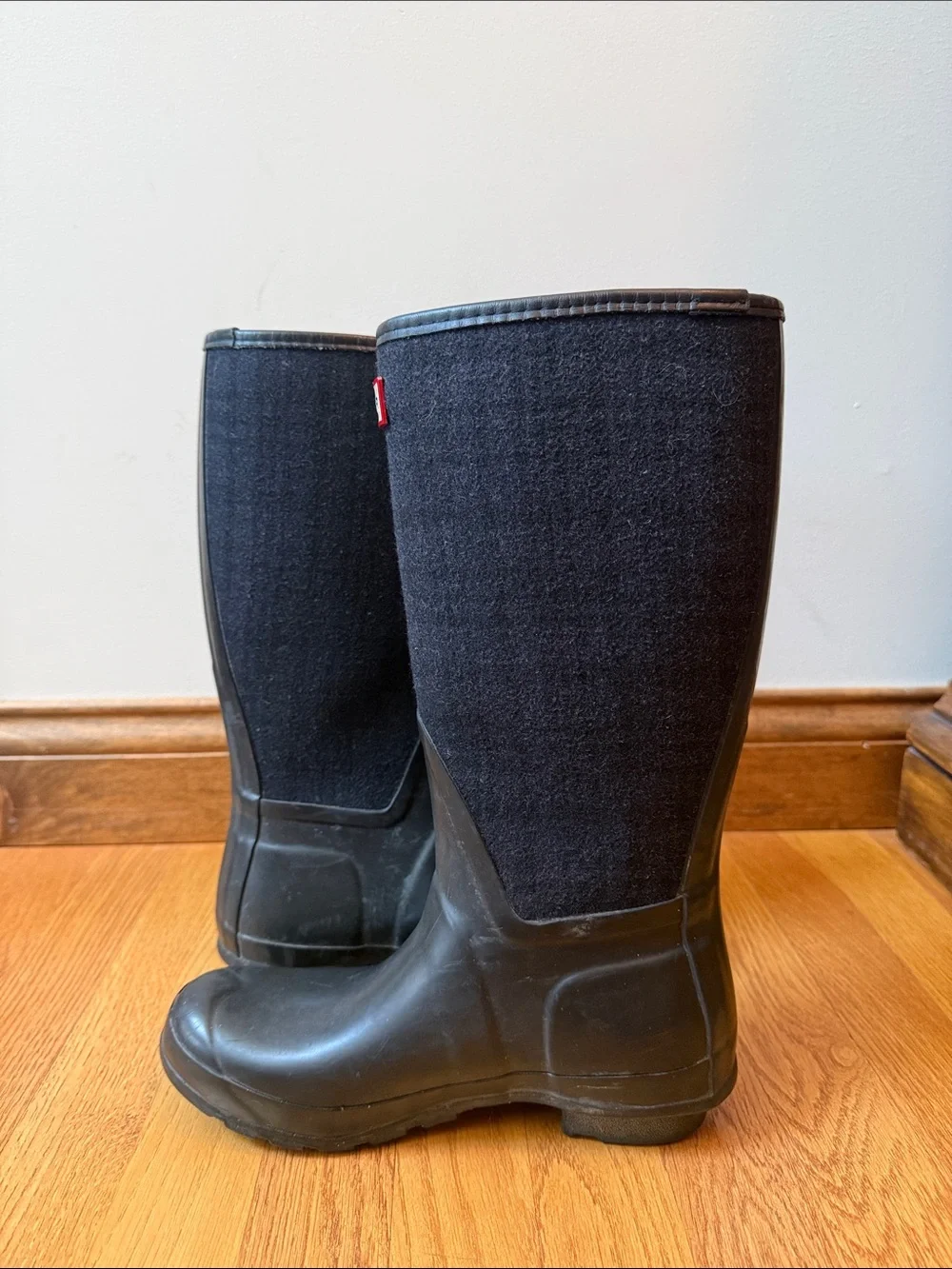 Hunter Arlen Plaid Wool Tall Rain Boots Unisex EU 38 Female Size 7 Male Size 6 - Picture 5 of 14